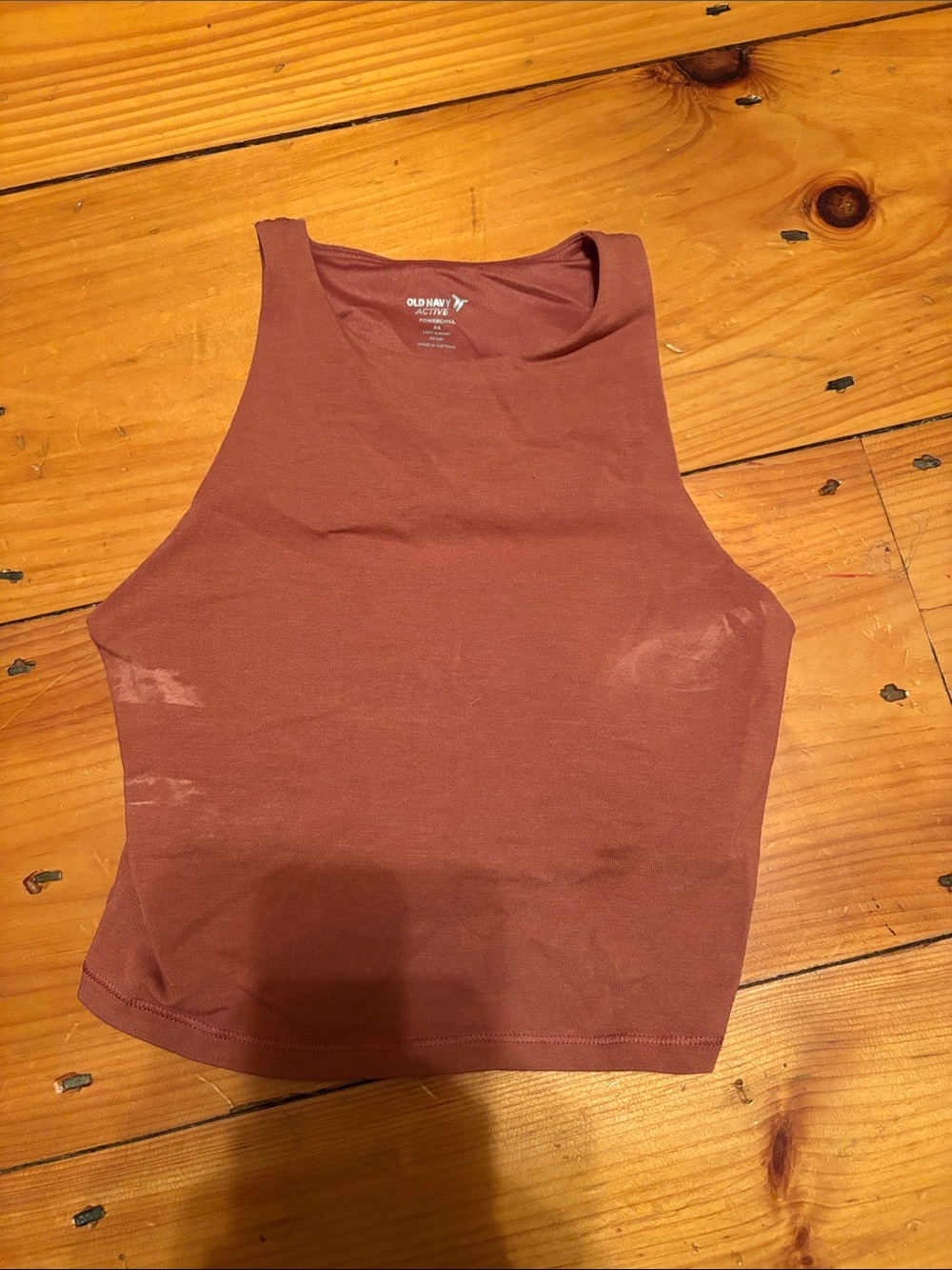 Old Navy Dusty Rose Ribbed Cropped Tank Top workout